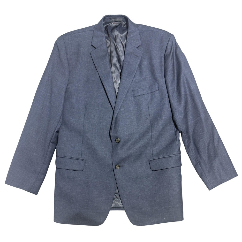 Lauren Ralph Lauren Blazer Mens 44R Gray Wool Check Two Button Sport Coat Jacket